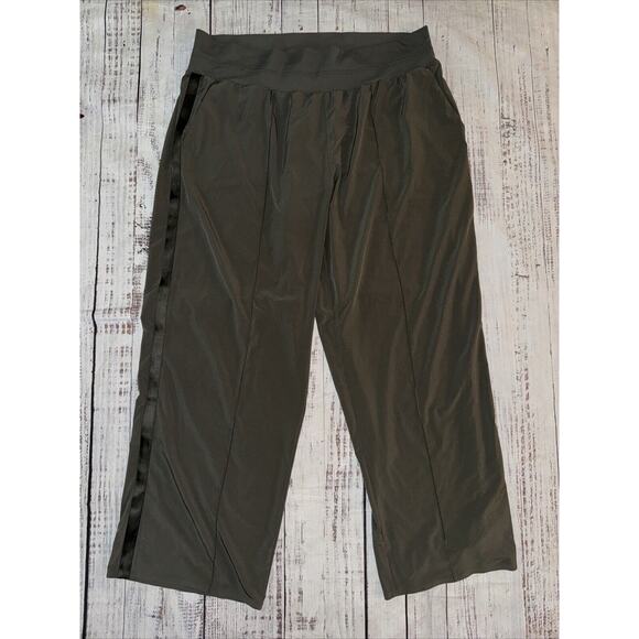 Athleta Pants - Athleta Women’s Nolita Wide‎ Leg Dark Green Pants Pull On Comfort Size 20